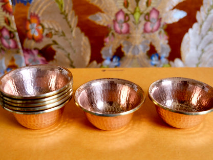 Set of 7 Small Round Water Offering Bowls