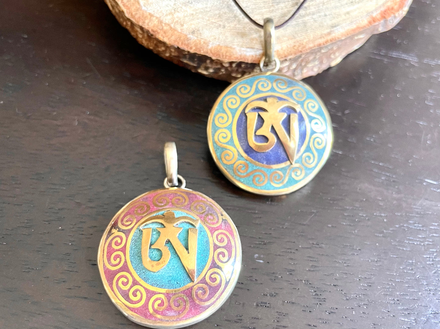 Brass Tibetan Om Pendant