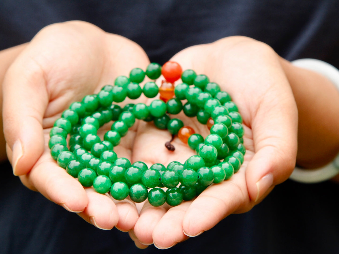 108 bead Green Onyx Mala