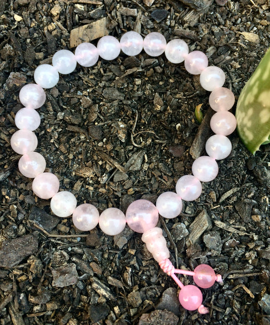 Pink Quartz Mala Bracelet